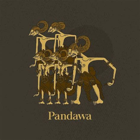 Premium Vector | Ethnic pandawa wayang illustration hand drawn ...