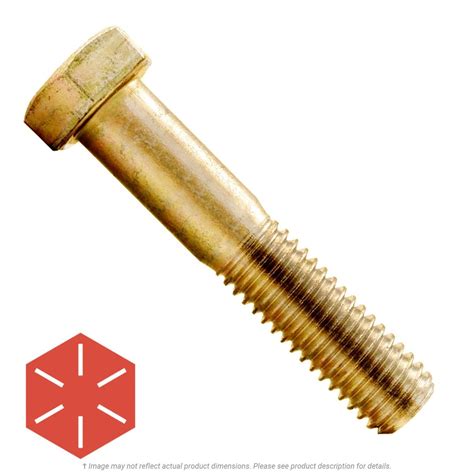 X Yellow Zinc Hex Head Cap Screw Grade K L Jack