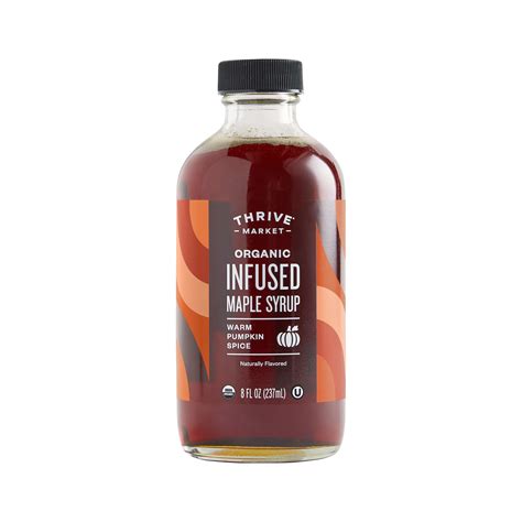 Thrive Market Brands Organic Infused Maple Syrup Warm Pumpkin Spice