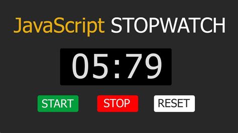 How To Make Stopwatch Using Html Css And Javascript Javascript