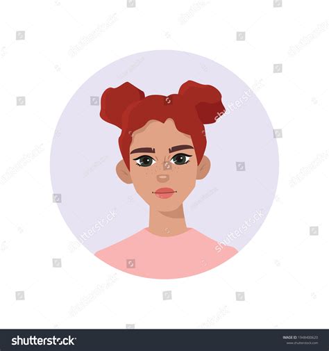 Trendy Teenage Girl Vector Illustration Flat Royalty Free Stock