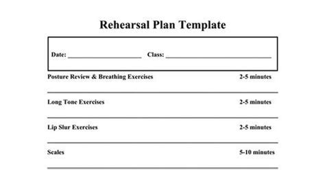 20 Band Lesson Plan Template Simple Template Design