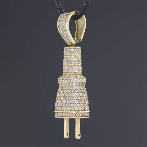 9ct Yellow Gold Gemstone Plug Pendant - Britannia Jewellery