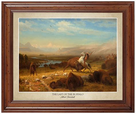 The Last of the Buffalo by Albert Bierstadt 18x24 Print Showing Artist ...