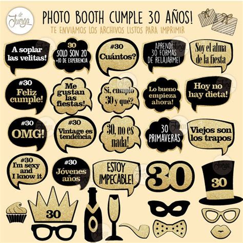 A Os Photo Booth Props Imprimible Cumple A Os Pdf Printable