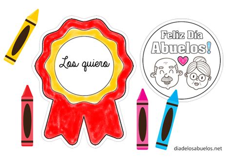 Día de los Abuelos para Colorear Feliz Día de los Abuelos