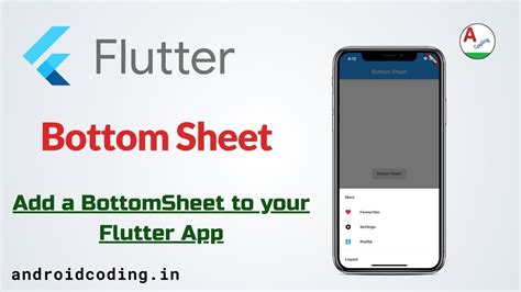 Flutter Bottom Sheet Tutorial Source In Description