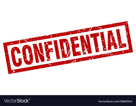 Square Grunge Red Confidential Stamp Royalty Free Vector