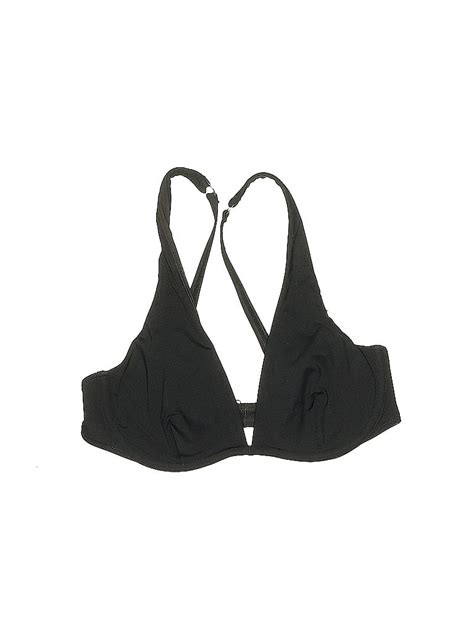 Athleta Solid Black Bra Cup Plunge Bikini Top Size XS B Off ThredUP