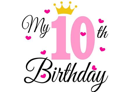 10th Girl Birthday Svg Birthday Girl Svg Birthday Princess Etsy