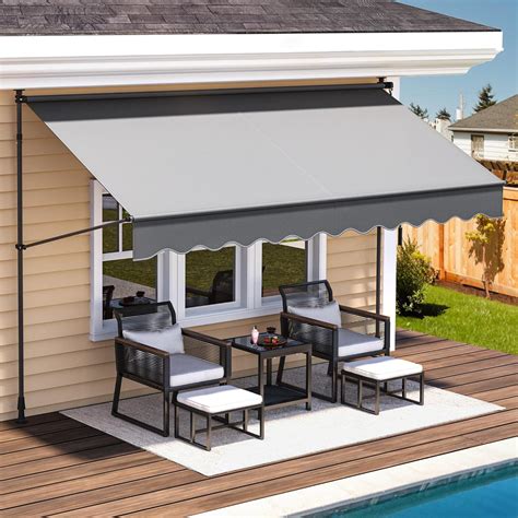 Amazon.com : YITAHOME 118" Manual Retractable Awning, Outdoor Sun Shade