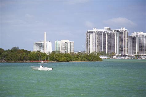 Beautiful Tropical Island In Sunny Day With Coconut Palms Miami