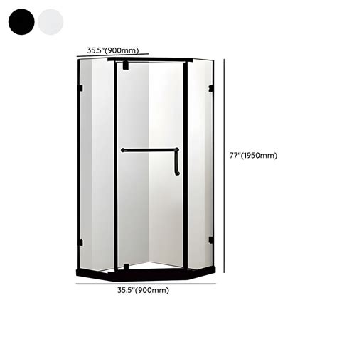 Semi Frameless Shower Enclosure Neo Angle Tempered Glass Shower