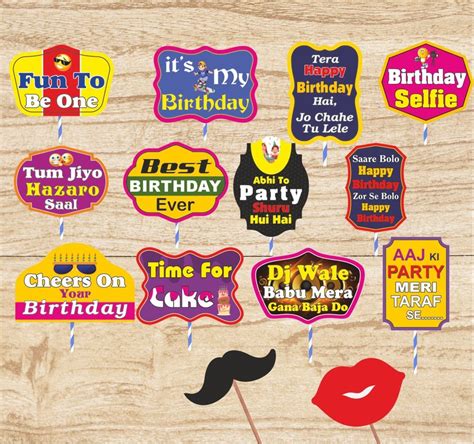 Parties Multicolor Party Props, For Photo Prop at Rs 45/pack in ...