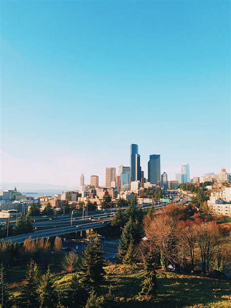 "Seattle City Skyline" by Stocksy Contributor "Jesse Morrow" - Stocksy