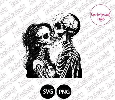 Couple Skeleton SVG, Skull Couple, Skeleton Lover, Soulmate Forever Lover, Valentine Day, Bride ...