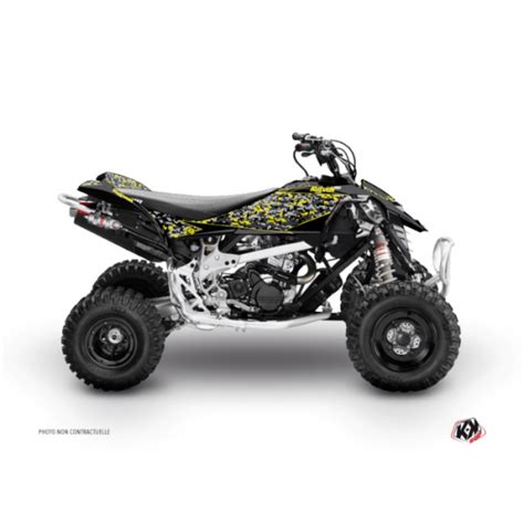 Kit Déco Quad Predator Can Am DS 450 Noir Gris Jaune