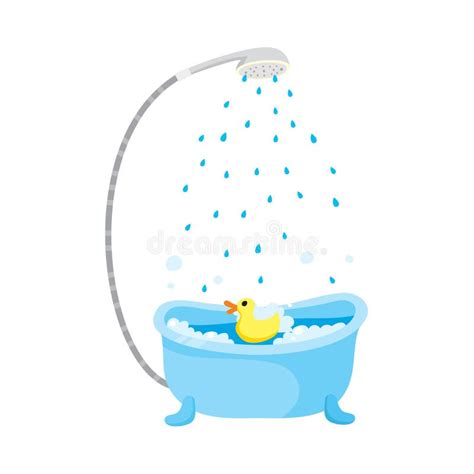 Cartoon Bath With Shower