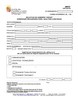 Fillable Online Iesandreslaguna Centros Educa Jcyl 4 Junta De Castilla