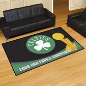 Boston Celtics 2008 NBA Champions 5ft X 8 Ft Plush Area Rug 9510