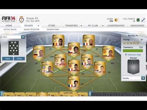 CZ Fifa 14 FUT 3 Squad Builder Barclays PL 13K YouTube