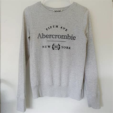 Abercrombie Fitch Women S Grey Sweatshirt Depop