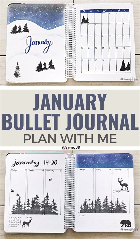 January Bullet Journal Setup Plan With Me Layout Planner Spread