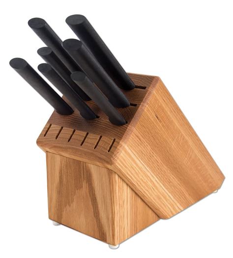 Rada Cutlery Knife Set Oak Knife Block 7 Stainless Steel Culinary