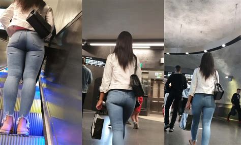 Very Nice Ass On This Brunette Candid Best Premium