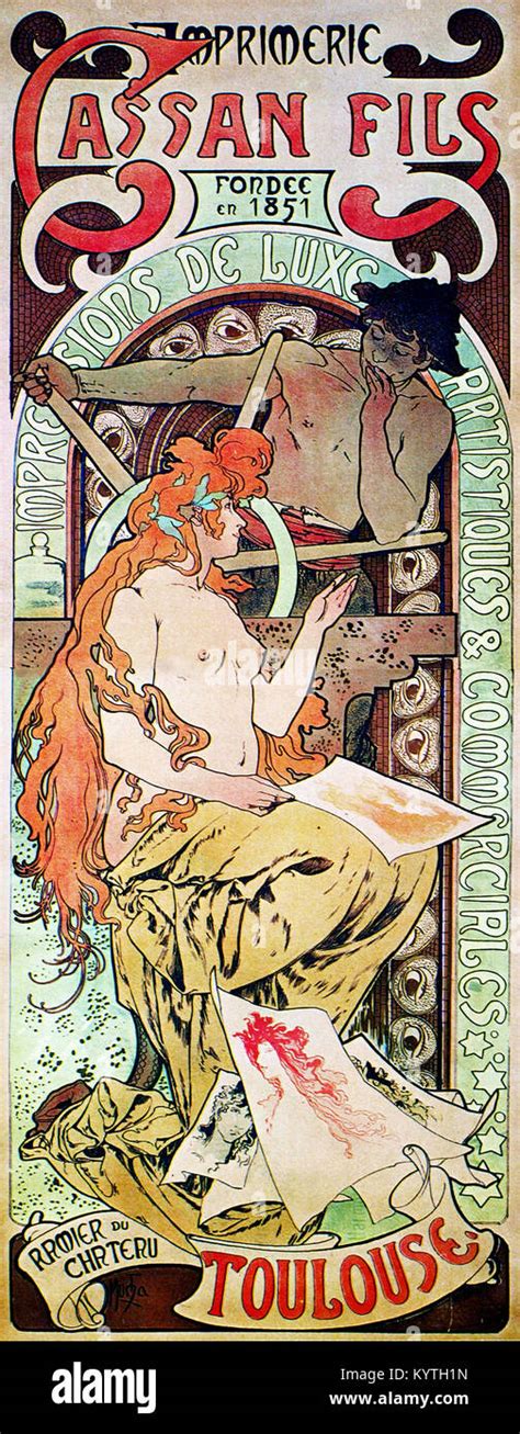 Belle Epoque Alphonse Mucha Alfons Maria Affiche Banque De