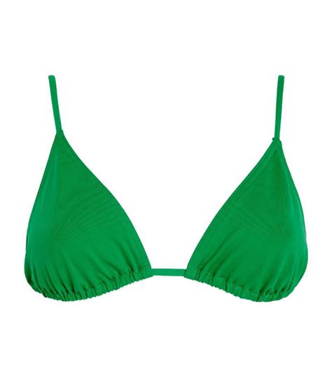 Eres Mouna Triangle Bikini Top Green Editorialist