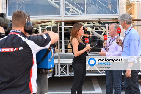 Natalie Pinkham Gbr Sky Tv With Damon Hill Gbr Sky Tv And Johnny