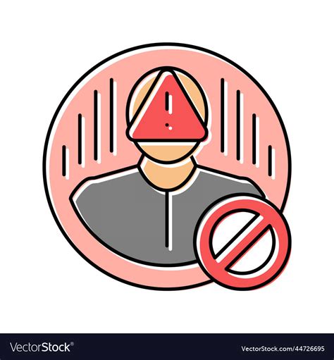 Account Blocked Color Icon Royalty Free Vector Image