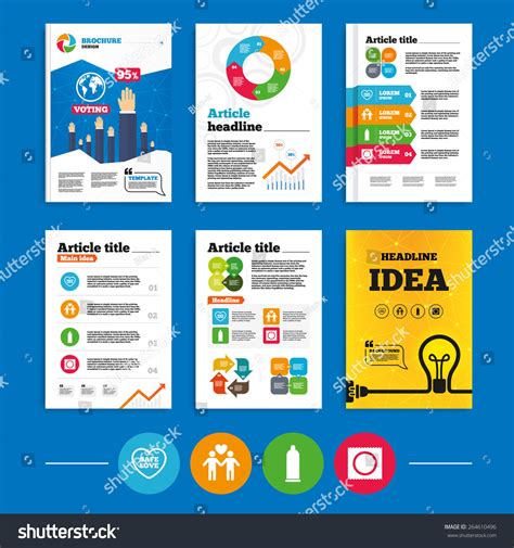 Brochure Flyers Design Condom Safe Sex Stock Vector Royalty Free 264610496 Shutterstock