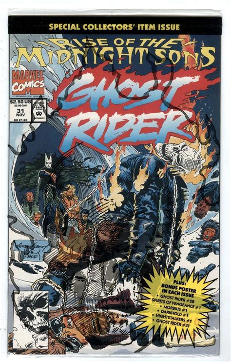 Ghost Rider 31 Nm Marvel Comics 1992 Sealed Bag 1st Team Midnight