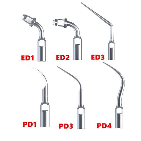 Uds Dental escalador ultrasónico endodoncia punta ED1 ED2 ED3 para DTE