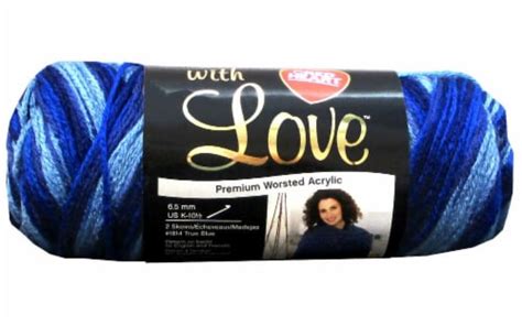 Candc Red Heart With Love Yarn 5oz 230yd Deep Blues 1 Kroger