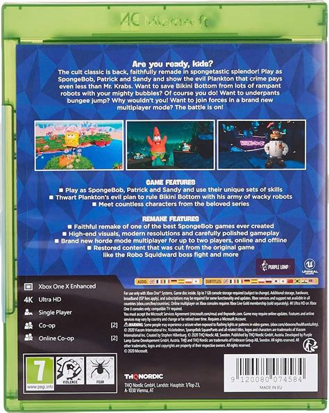 THQ NORDIC 43506 Spongebob Battle For Bikini Bottom Pegi Xbox One Game Xbox One Buy Best