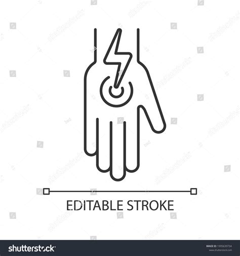 Cramps Arms Legs Linear Icon Acute Stock Vector (Royalty Free