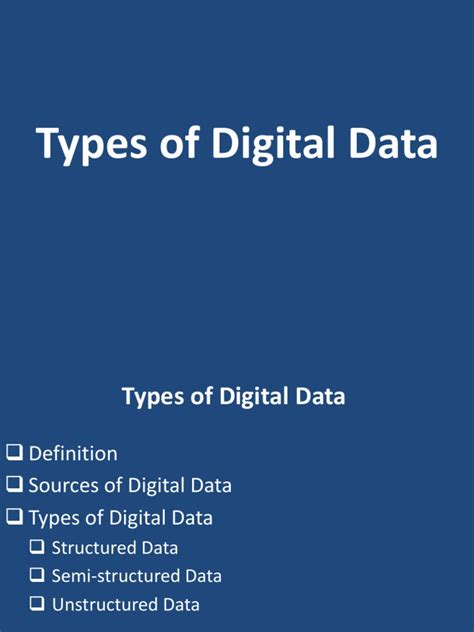 types  digital data  data model file format