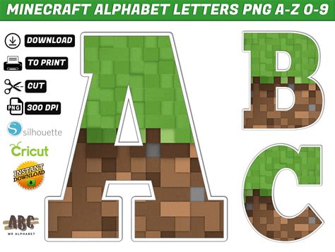 Minecraft Alphabet Letters El Taller De Hector