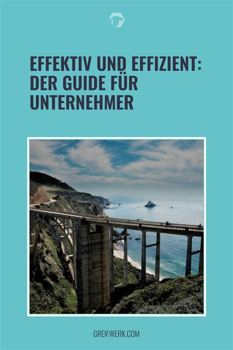 Effektiv Und Effizient Anleitung F R Unternehmer Unternehmungen