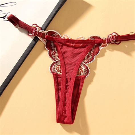 Sexy Women Lingerie Butterfly Embroidery Thongs Underwear Panties G String Thong EBay