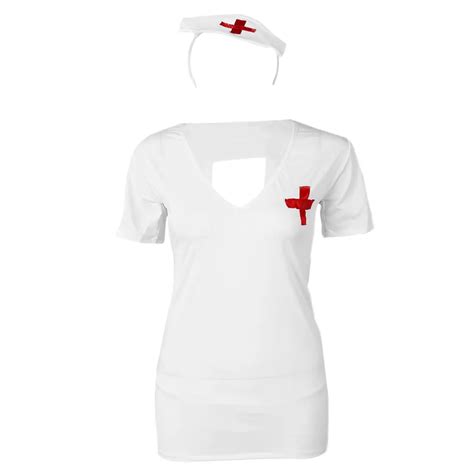 G Stringhatnurse Cloth White V Collar Sexy Erotic Lingerie Nurse