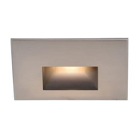 WAC Lighting Brushed Nickel LED Recessed Step Light with Amber LED | WL ...