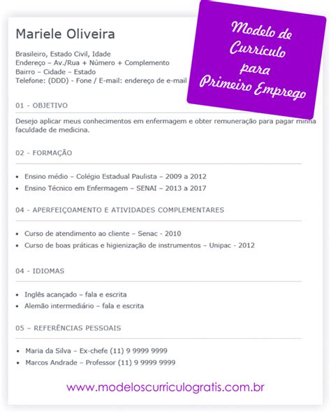 Informações Adicionais Prontas Para Currículo Primeiro Emprego - Modelo de Currículo para Primeiro Emprego - Modelos Curriculo Gratis