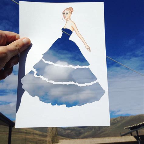 Armenian Illustrator Completes His Cut Out Dresses With Everyday