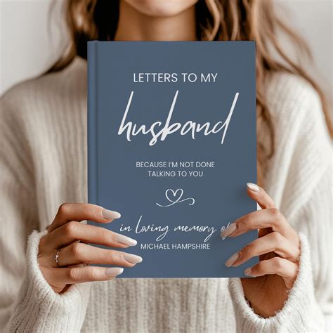 letters   husband grief journal personalized loss  spouse gift