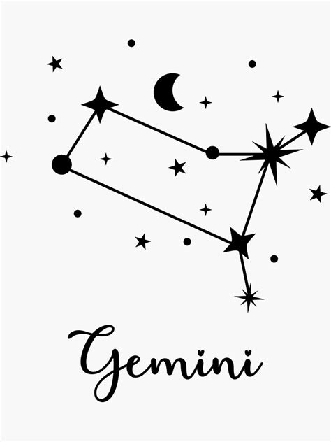 Gemini Constellation Stars Sticker By Uponstars Redbubble Gemini