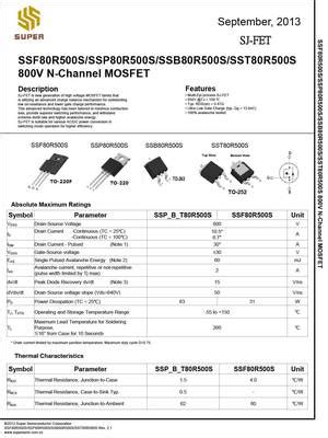 Ssf R K S Mosfet Datasheet Pdf Equivalent Cross Reference Search